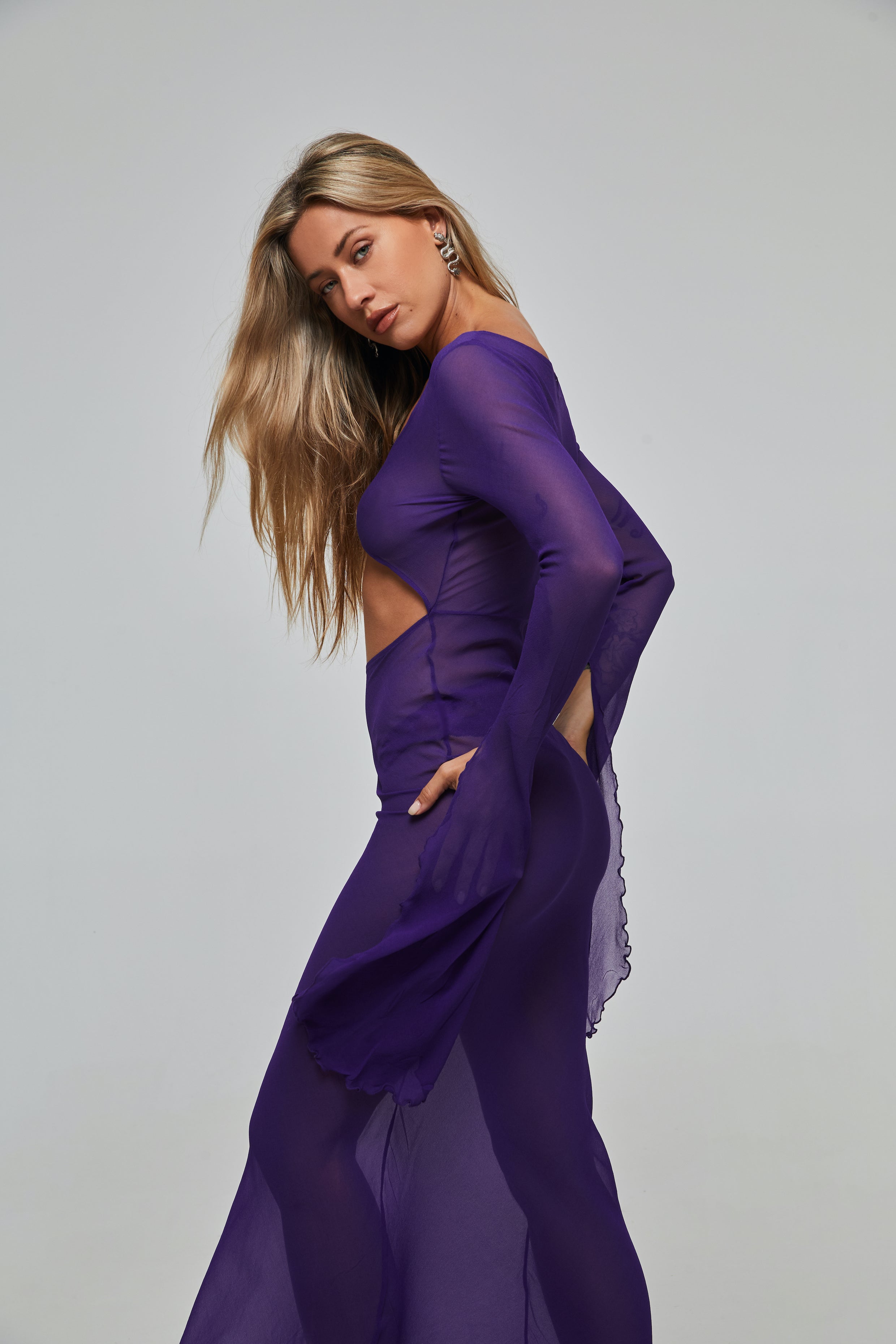 ADDISON DRESS IN VIOLET