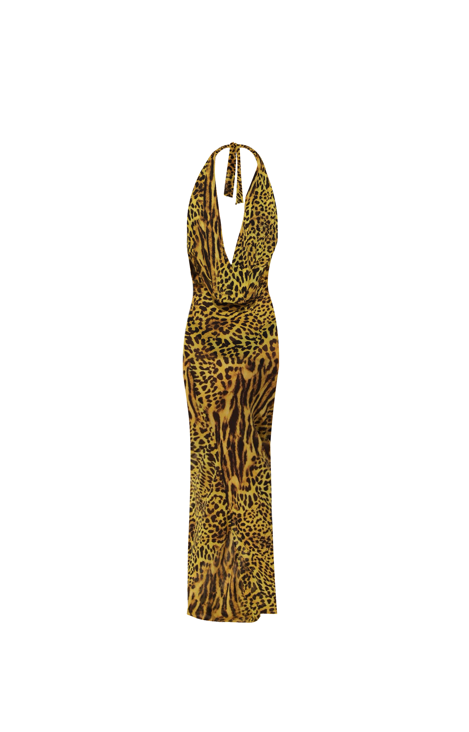 DAKOTA DRESS IN YELLOW LEOPARD